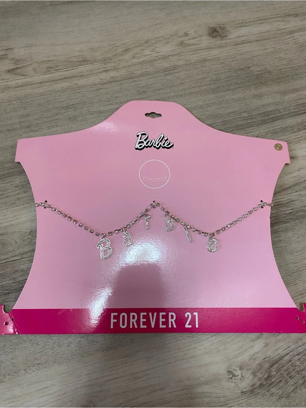 Crystal 'Barbie' Letter Chain Belt BARBIE forever 21 - NWT